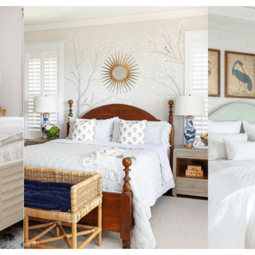 Three examples of coastal bedrooms