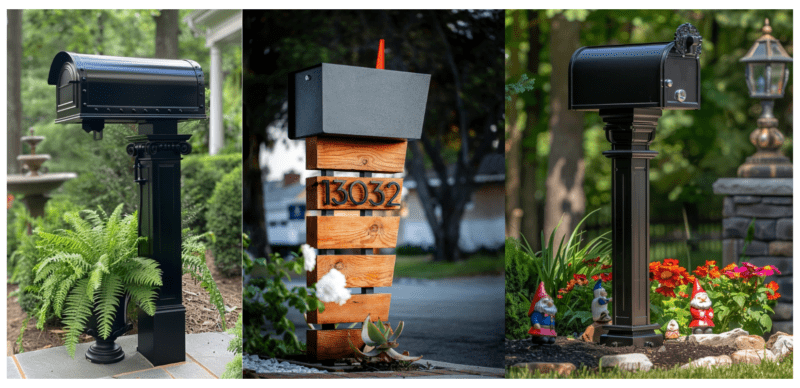 three mailbox ideas for decorating and landscaping