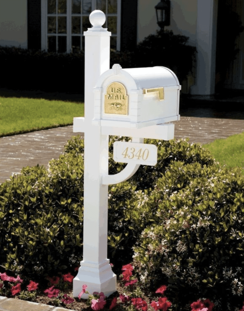 mailbox ideas for a classic look with elegant bushes