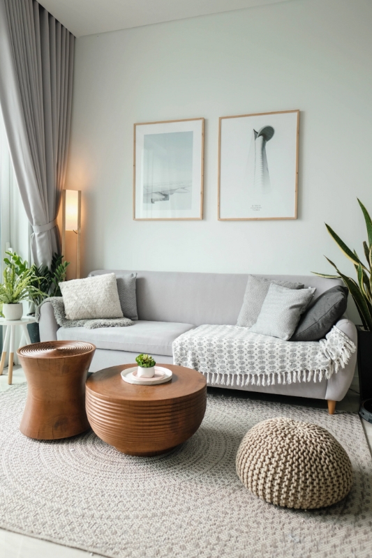 boho living room grey couch