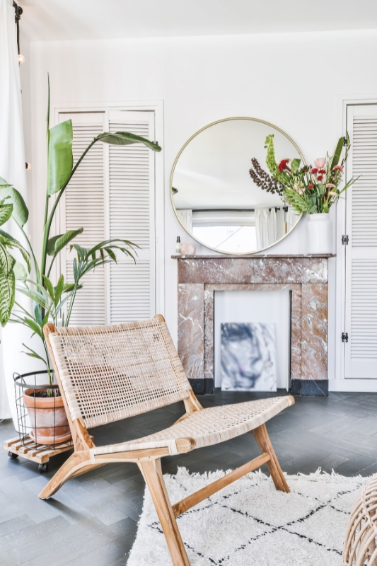 colorful boho living room