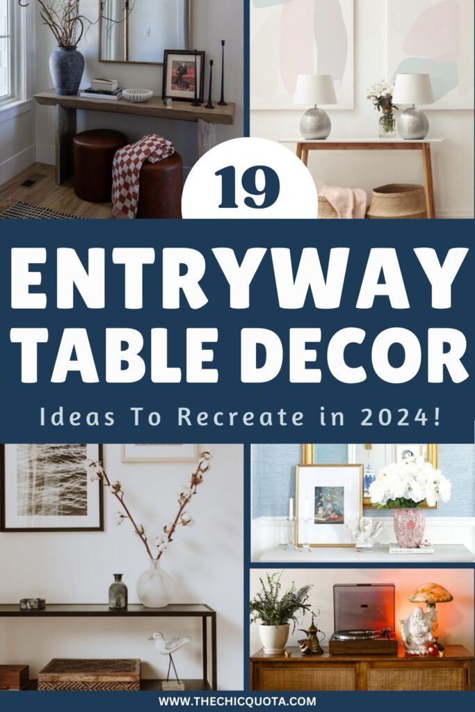 entryway table decor