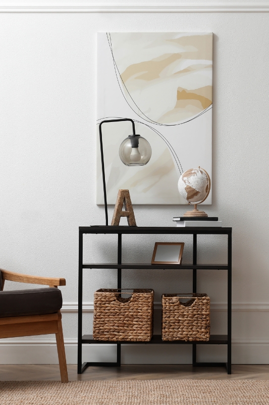 entryway table decor modern