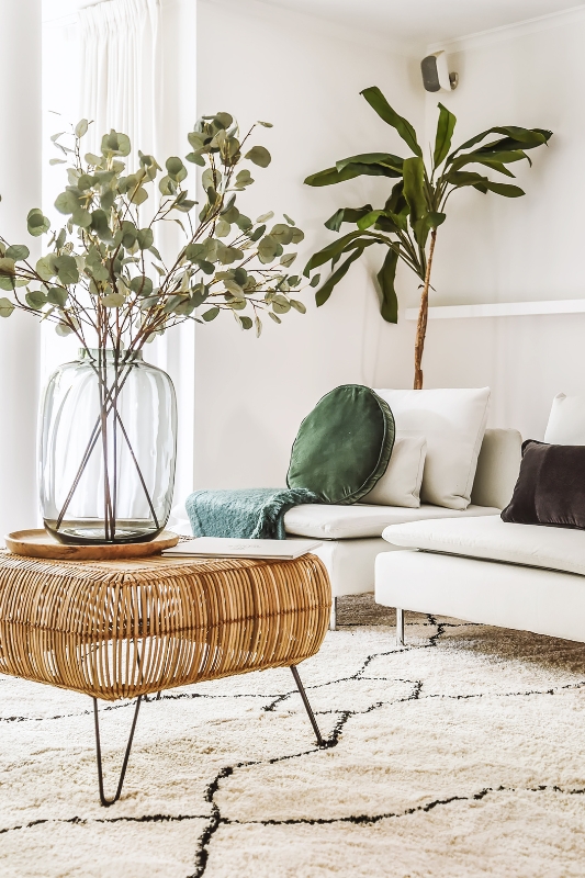 small cozy boho living room