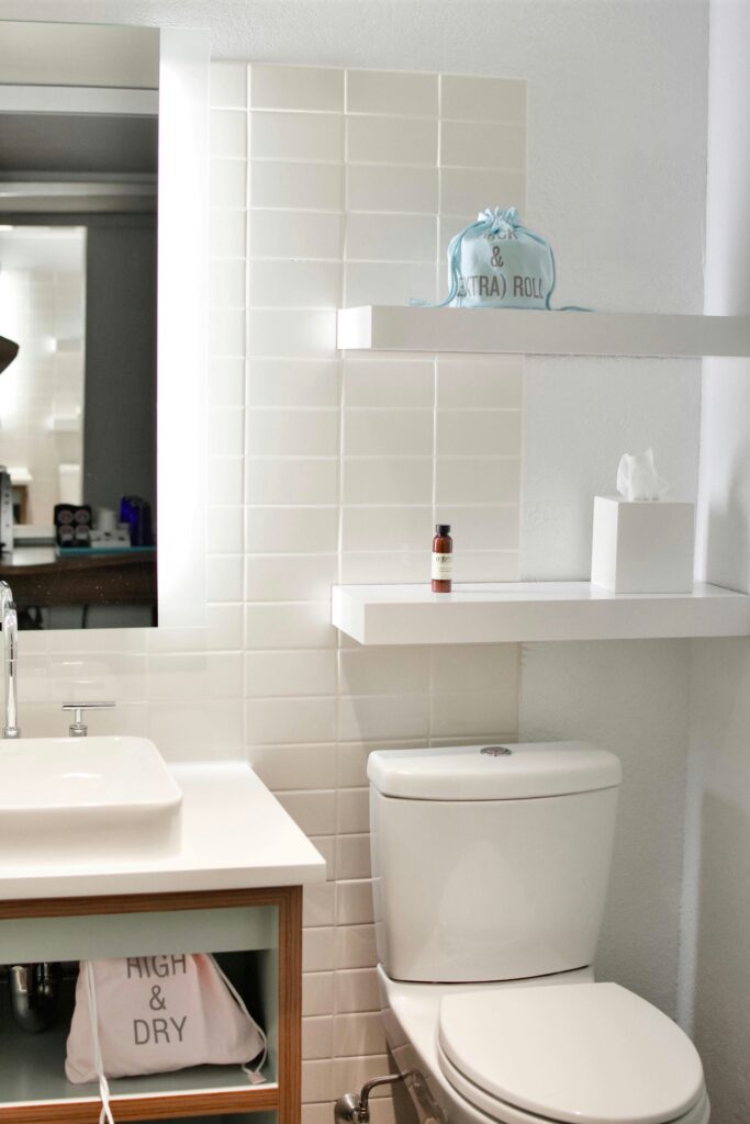 white minimalist bathroom