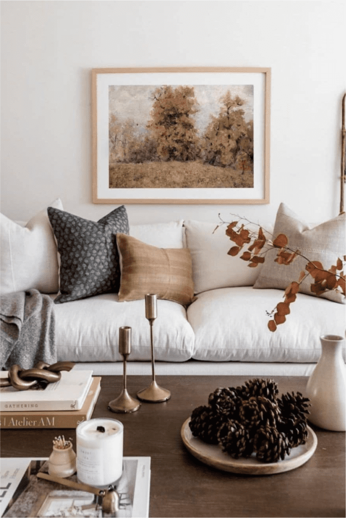 fall decor ideas for living room