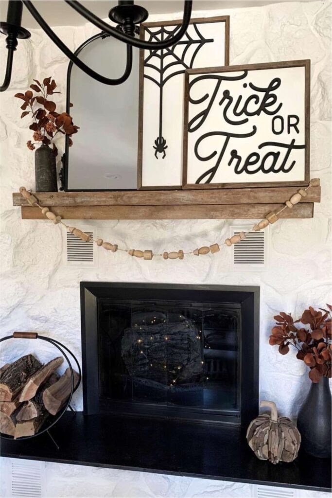 fall fireplace