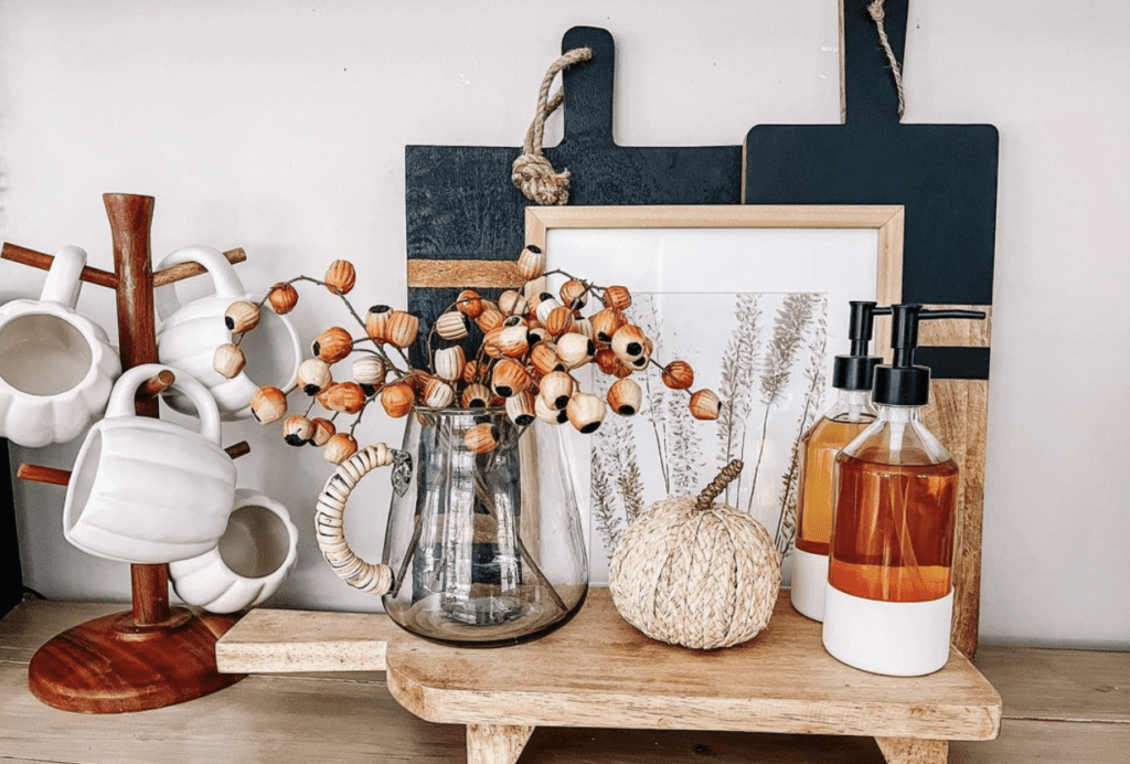 fall kitchen countertop decor