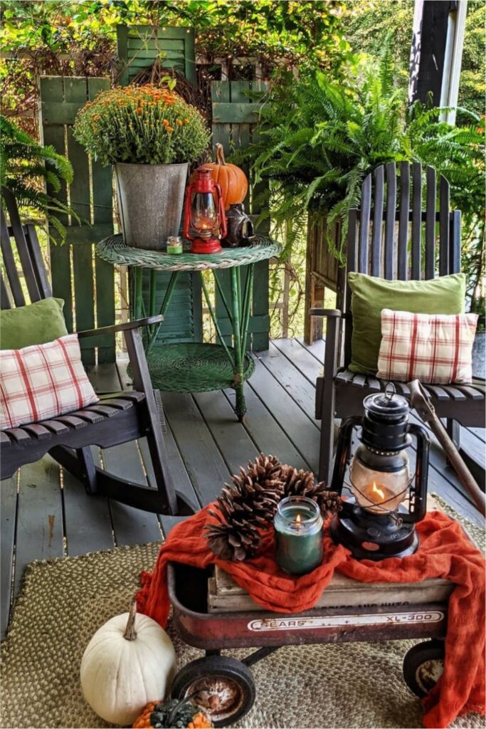 fall porch decor small