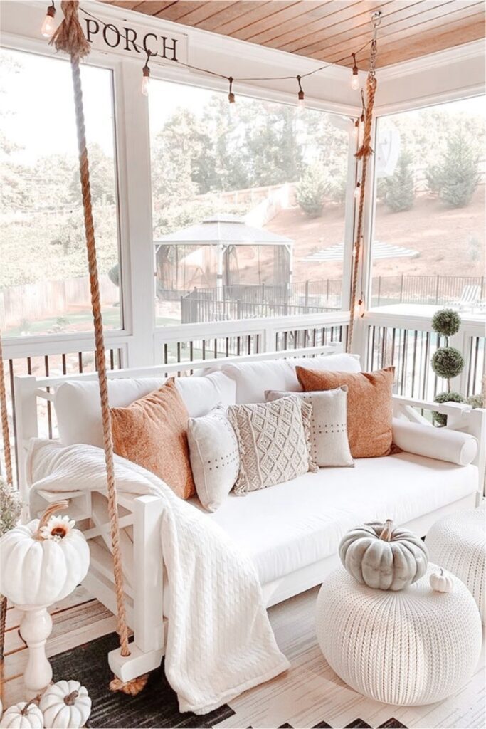 modern fall porch decor