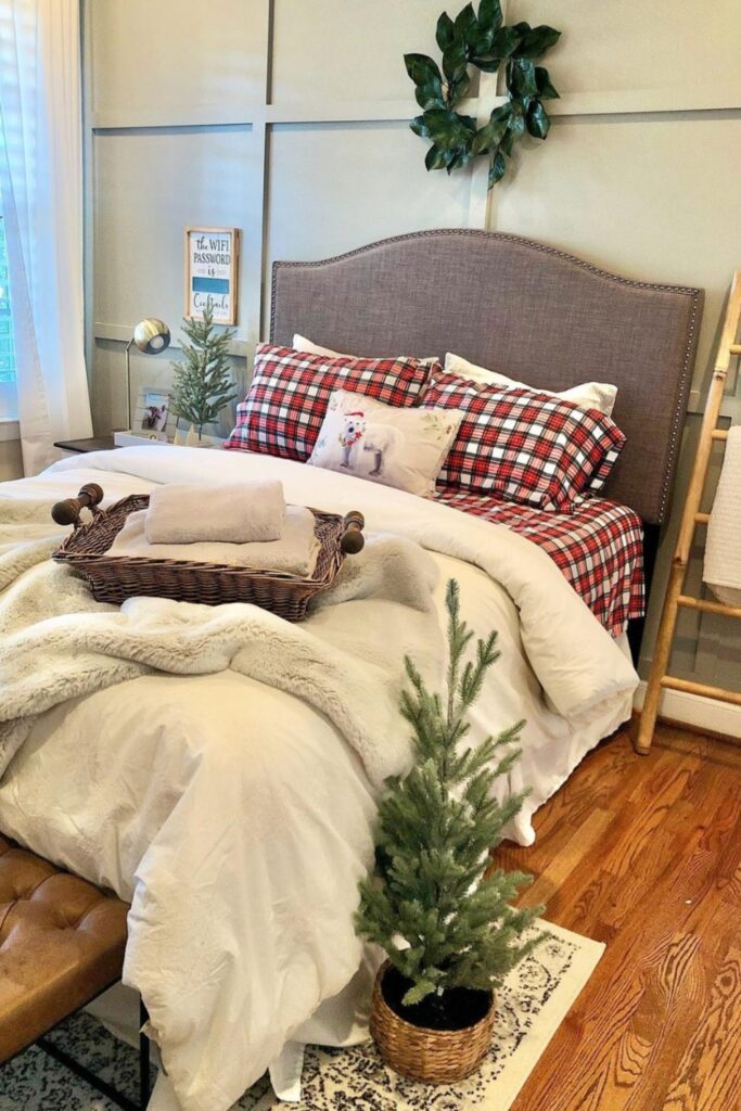 christmas bedroom decor cozy minimalist