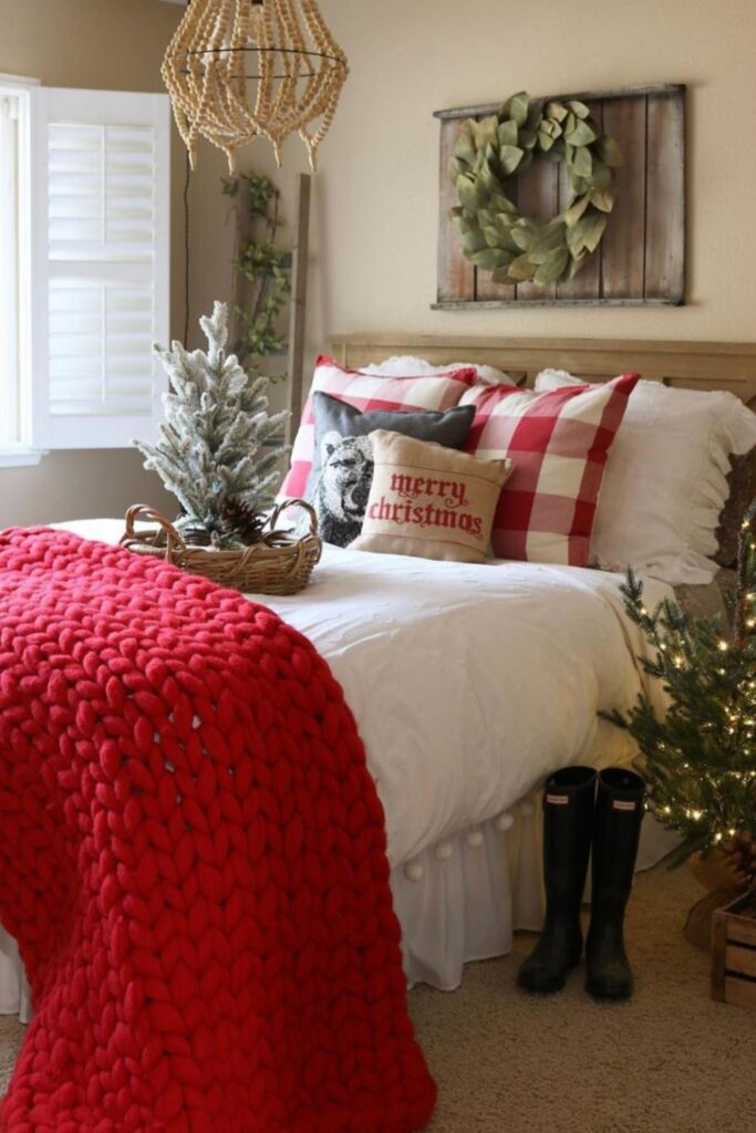 christmas bedroom decor cozy small