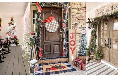 christmas front porch decor