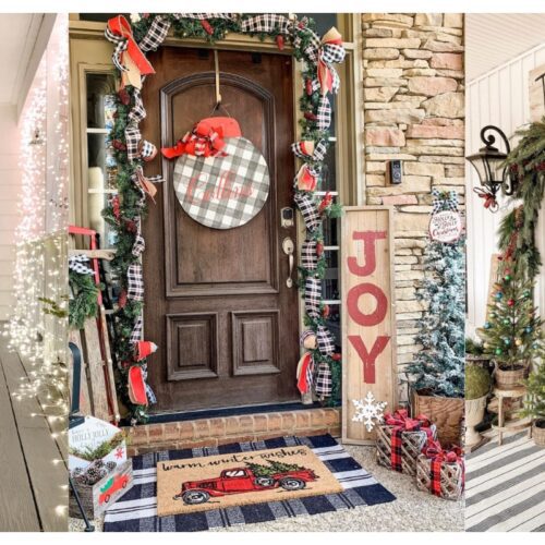 christmas front porch decor