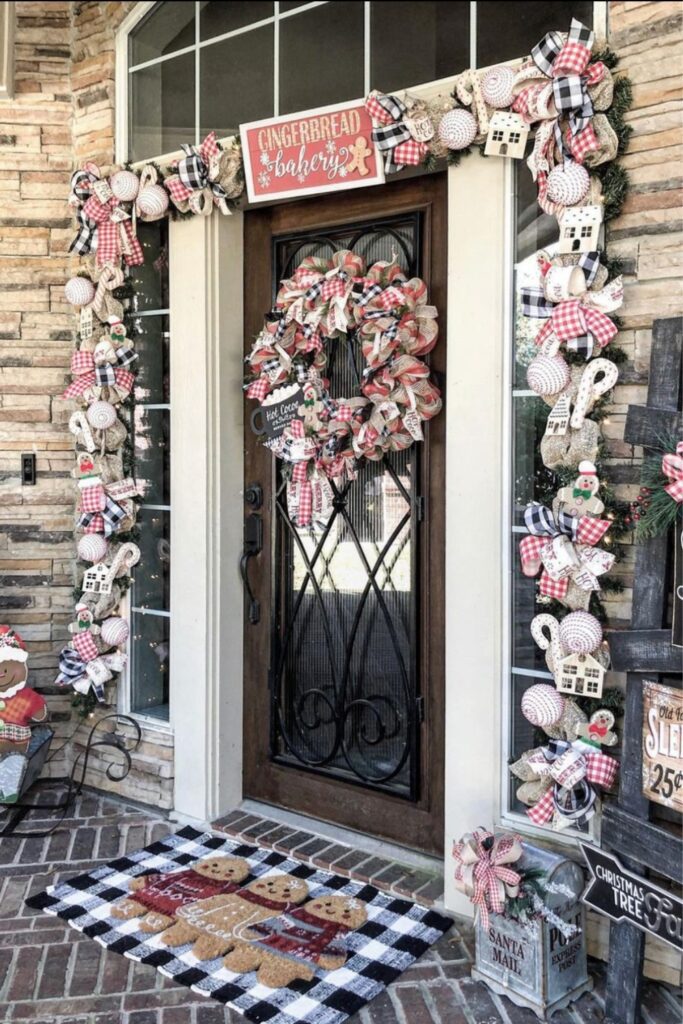 christmas front porch decor farmhouse