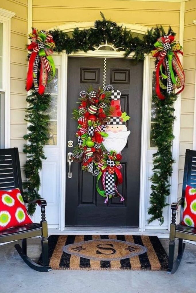 christmas front porch decor modern