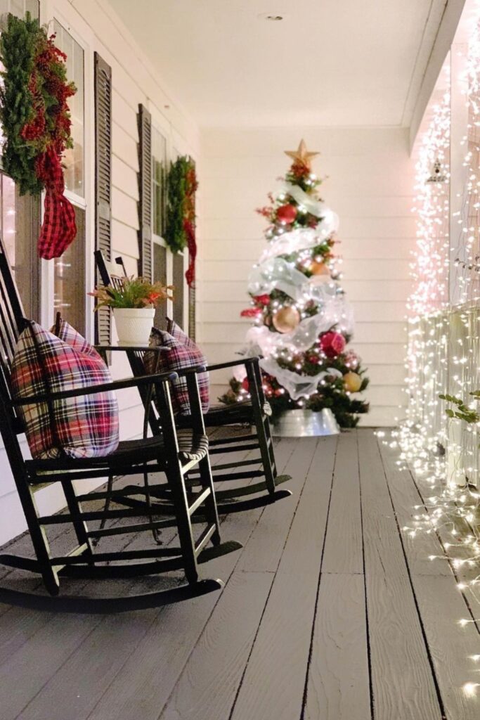 christmas front porch decor simple