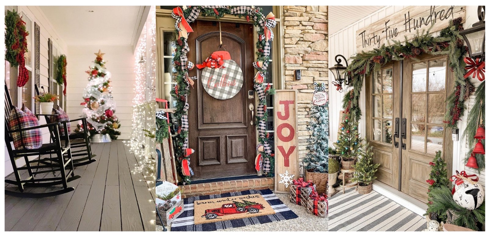 christmas front porch decor