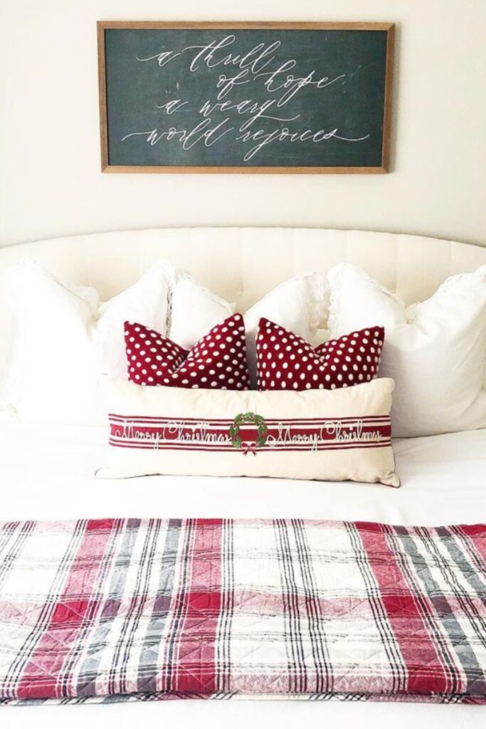 country christmas bedroom decor