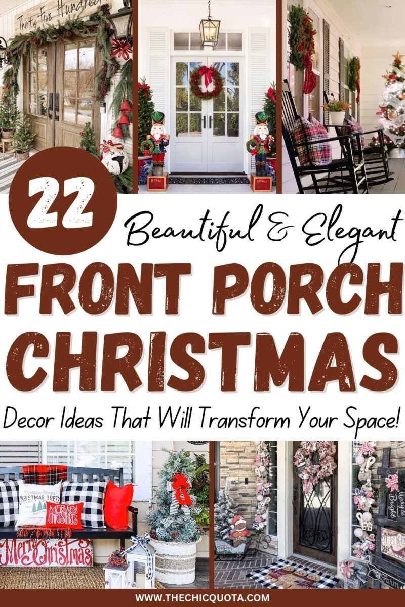 22 Stunning Ideas for Beautiful Front Porch Christmas Decor - THE CHIC ...