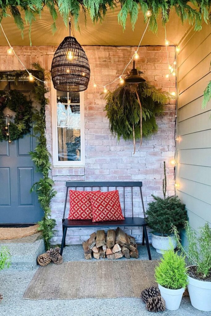 front porch christmas decorations