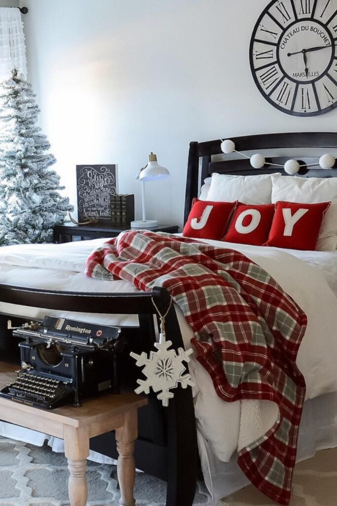 rustic christmas bedroom decor