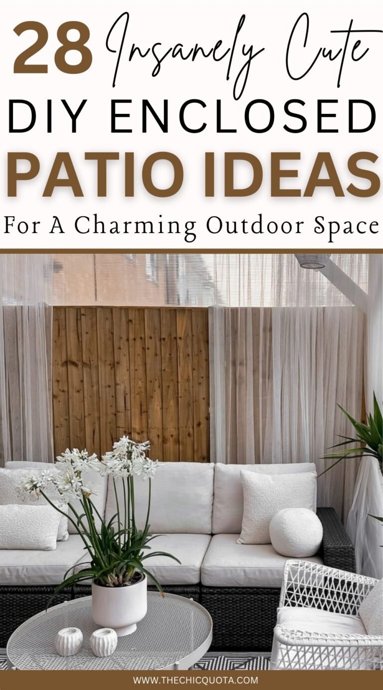 28 DIY Enclosed Patio Ideas: How To Upgrade An Outdoor Space - The Chic ...