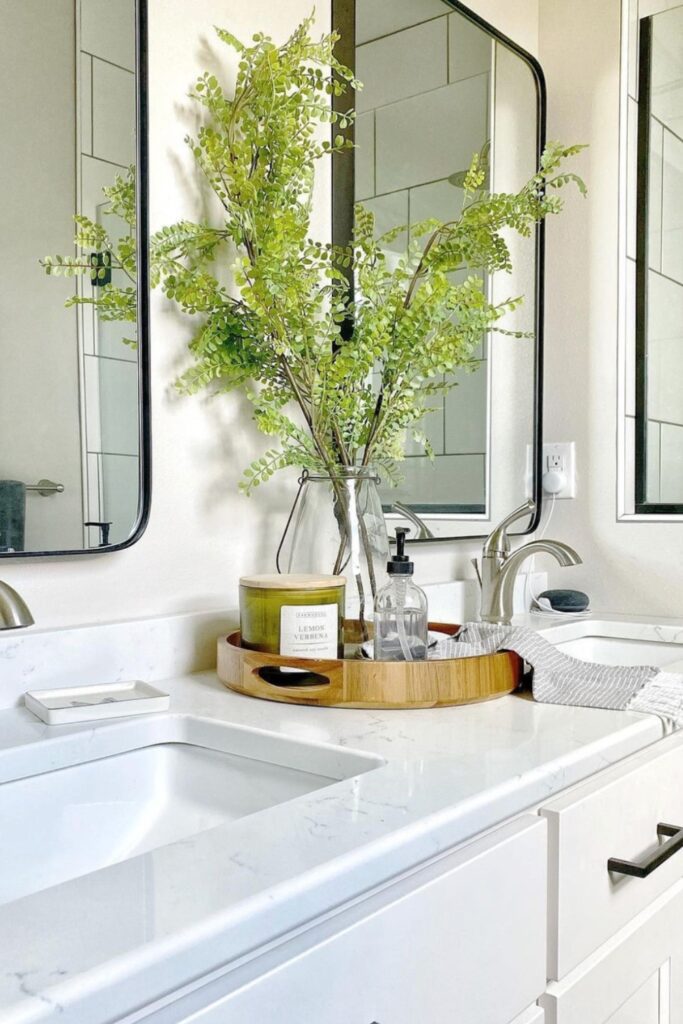 bathroom counter organization