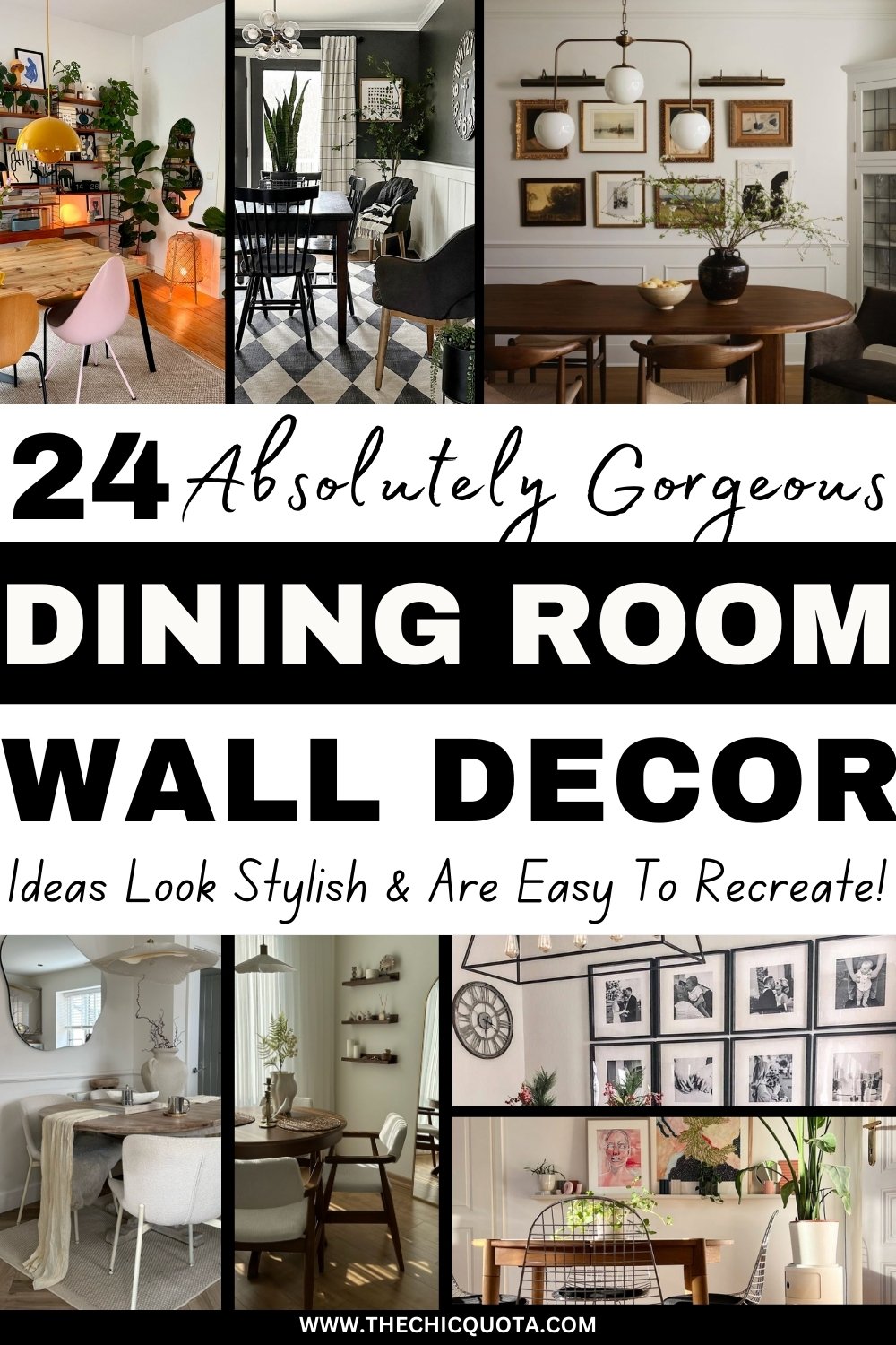 24 Creative Dining Room Wall Decor - THE CHIC QUOTA