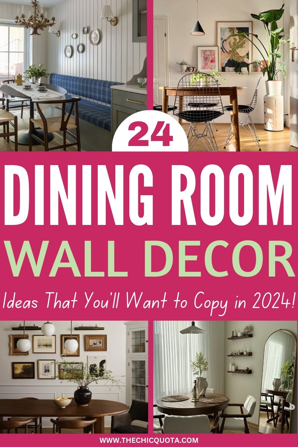 24 Creative Dining Room Wall Decor - The Chic Quota