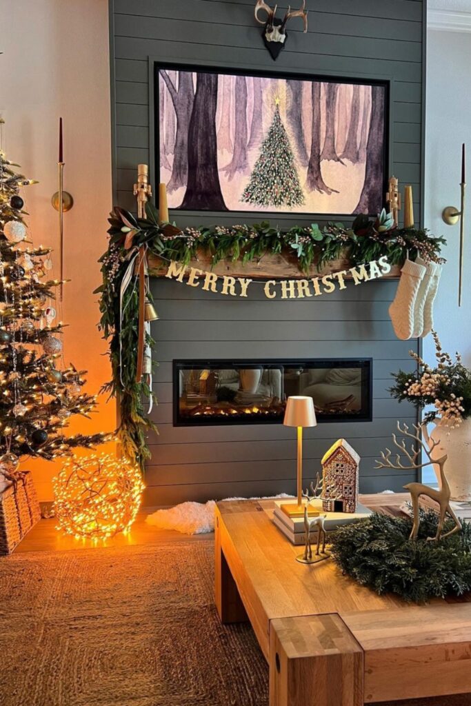 how to decorate a small living room for christmas