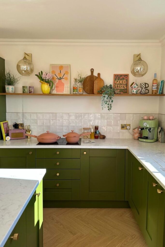 kitchen cabinet color ideas olive green