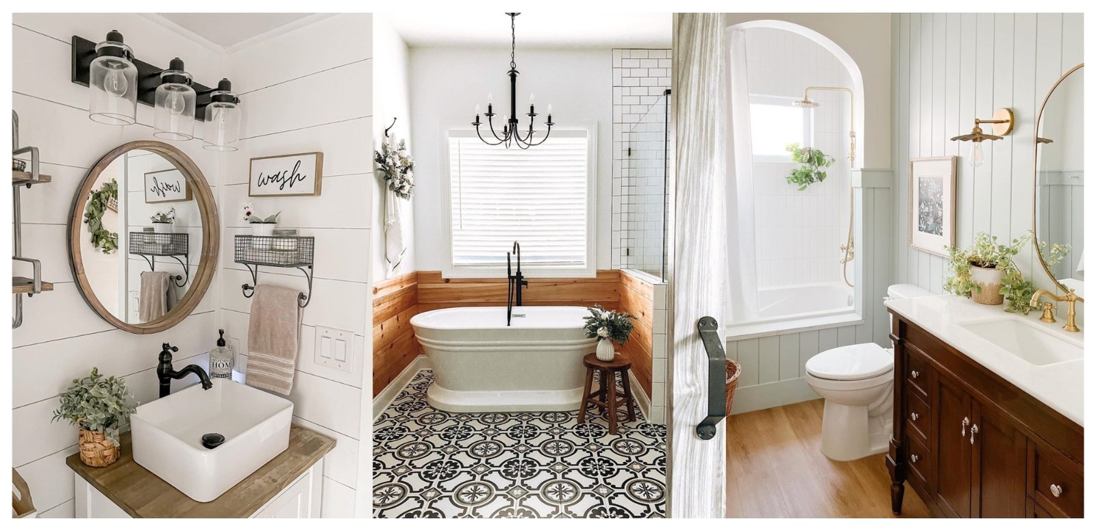 modern farmhouse bathroom