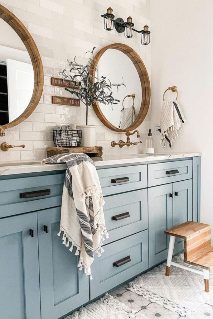 modern farmhouse bathroom colors paint