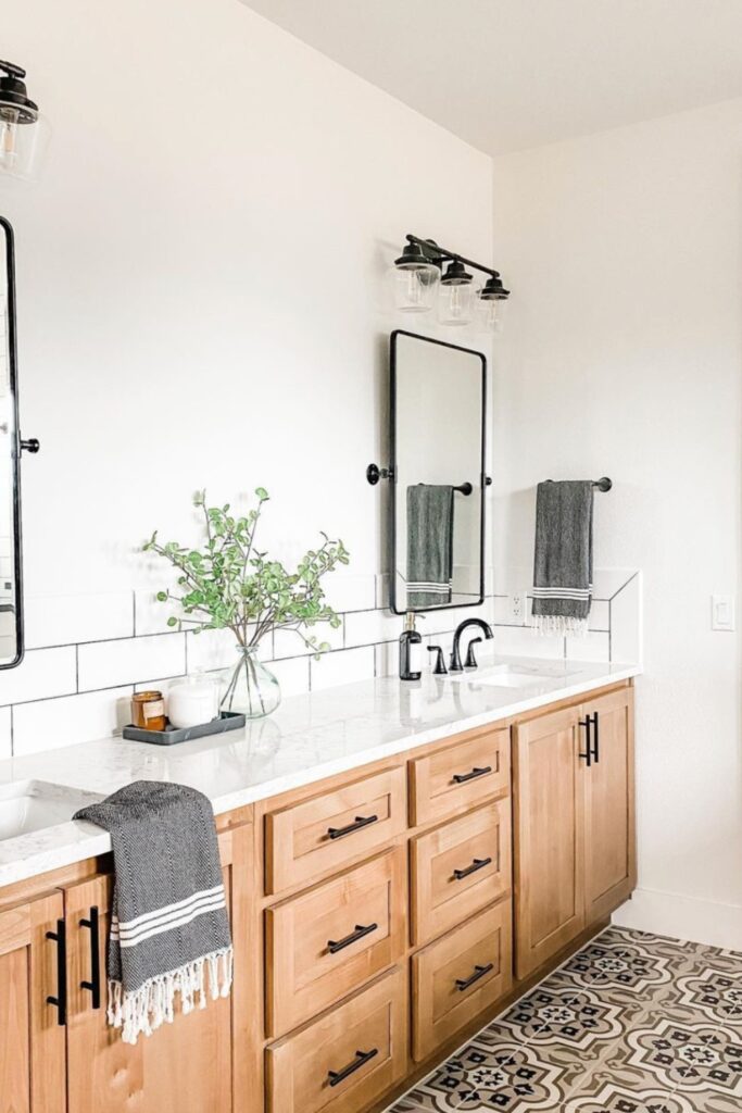 modern farmhouse bathroom vanity