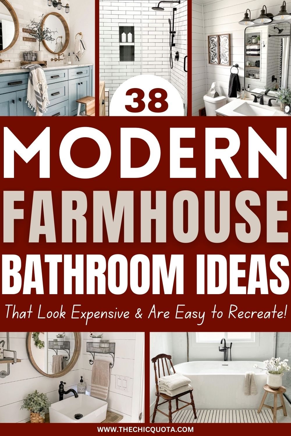 38 Modern Farmhouse Bathroom Ideas For The Best Rustic Decor - The Chic ...