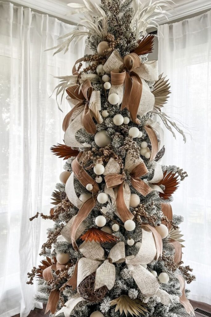 neutral christmas tree inspo