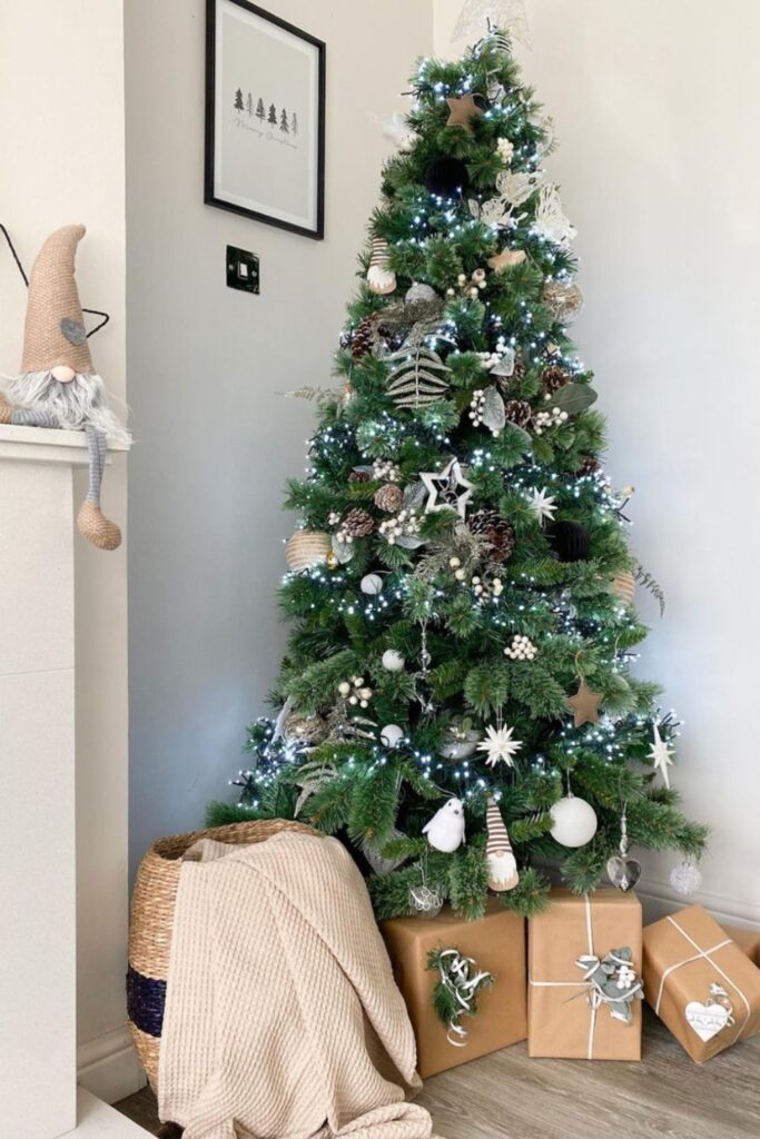 neutral color christmas tree