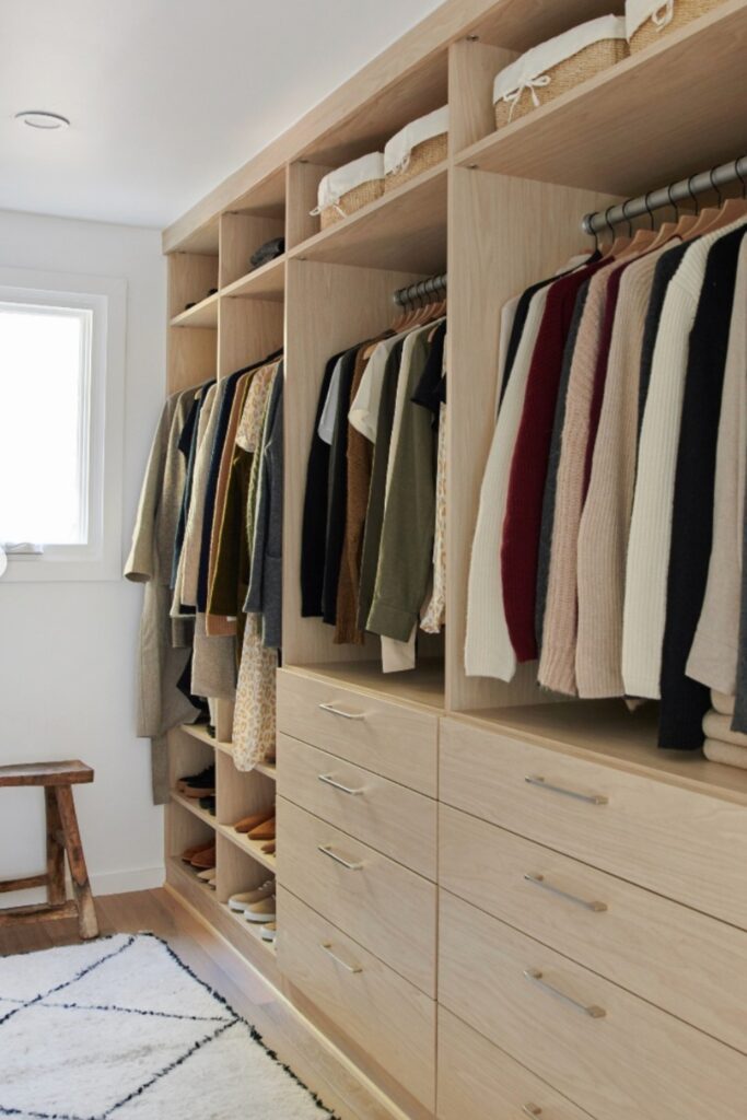 small walk in closet makeover