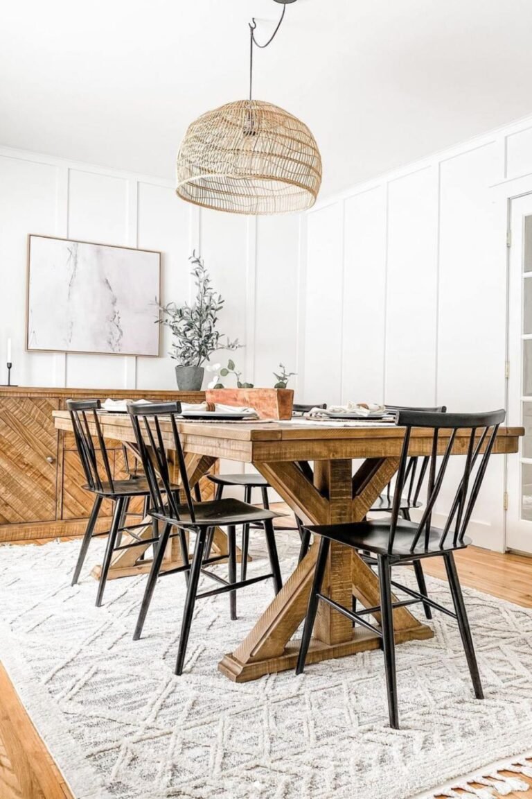 26 Modern Farmhouse Dining Room Ideas For a Beautiful Space - The Chic ...