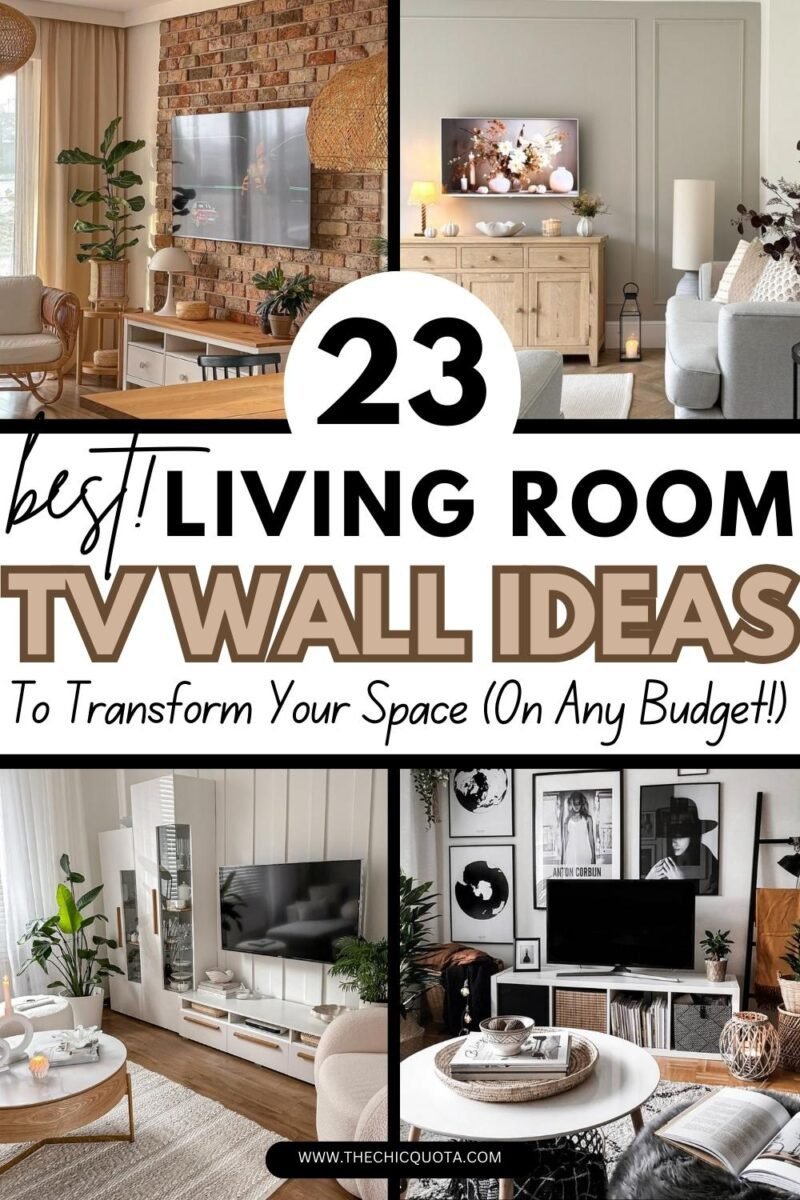 23 Stylish Living Room TV Wall Ideas For a Stunning Space - The Chic Quota