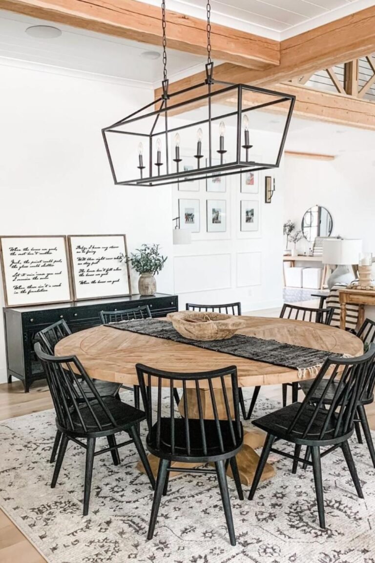 26 Modern Farmhouse Dining Room Ideas For a Beautiful Space - The Chic ...