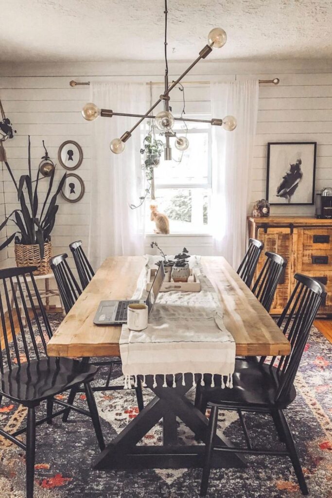 modern farmhouse dining table decor