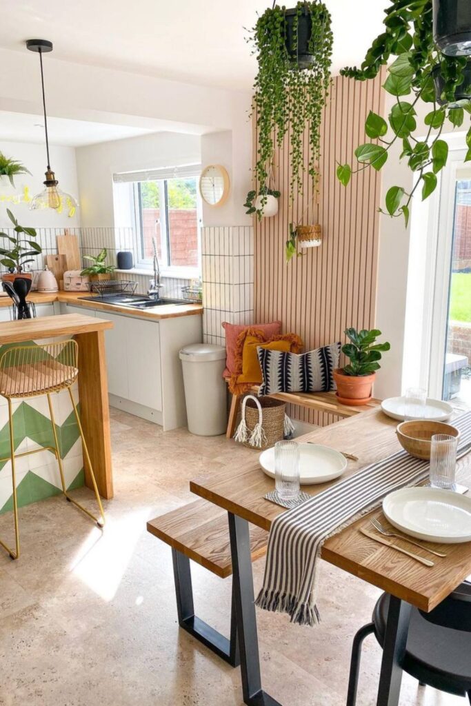 small boho kitchen