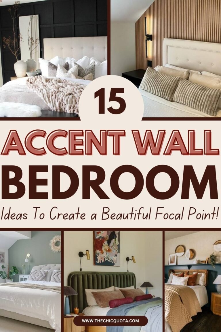 15 Accent Wall Bedroom Ideas For A Beautiful Makeover - THE CHIC QUOTA