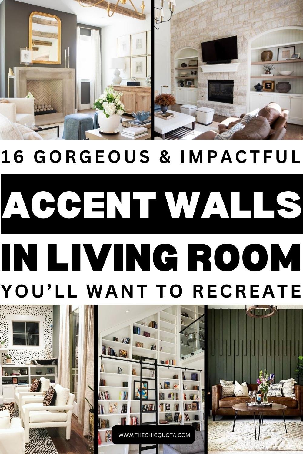 Picture of 16 Stunning Accent Walls In Living Room | How To Add Character To Your ...