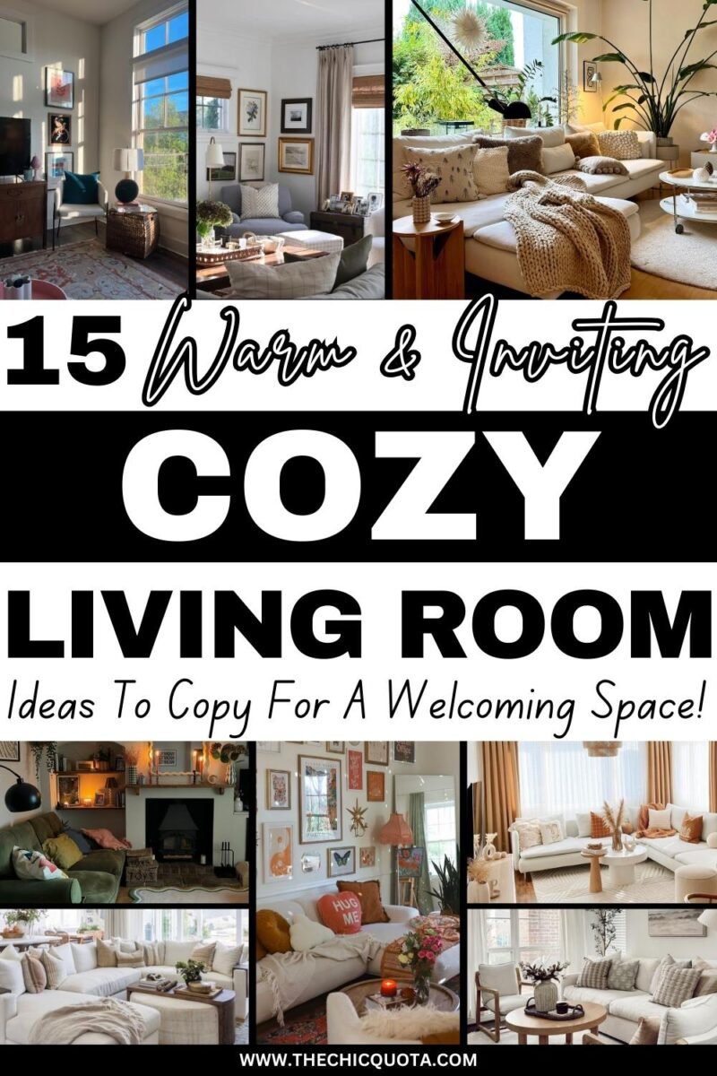 15 Gorgeous Cozy Living Rooms That Will Inspire You - The Chic Quota