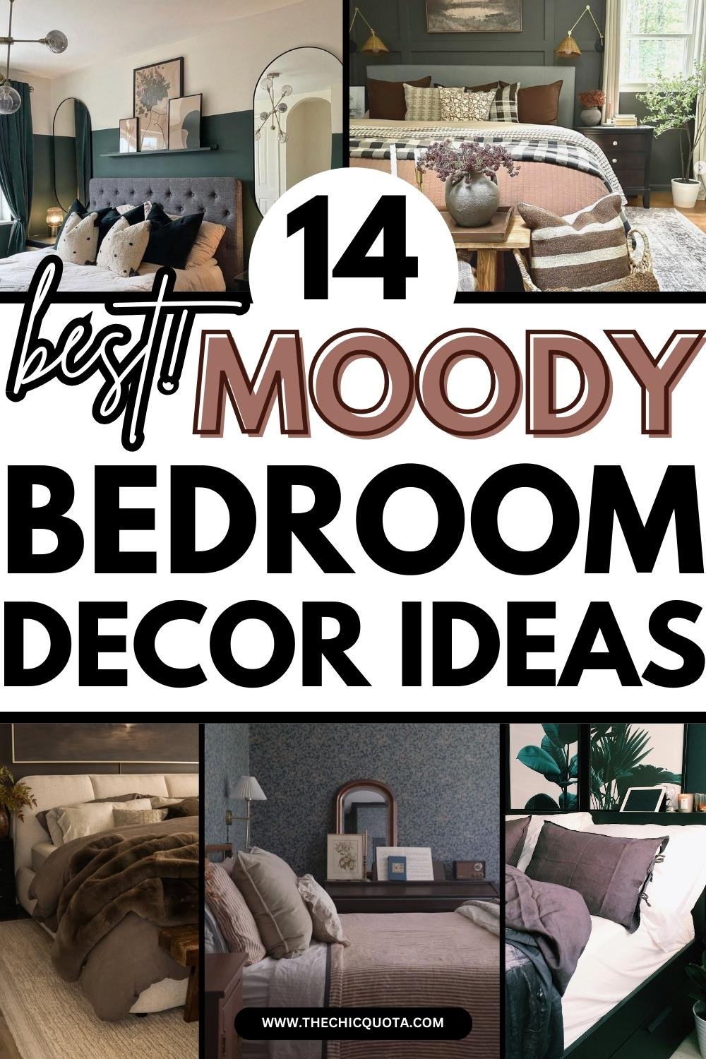 14 Beautiful Moody Bedroom Ideas For A Dark, Cozy Retreat - THE CHIC QUOTA