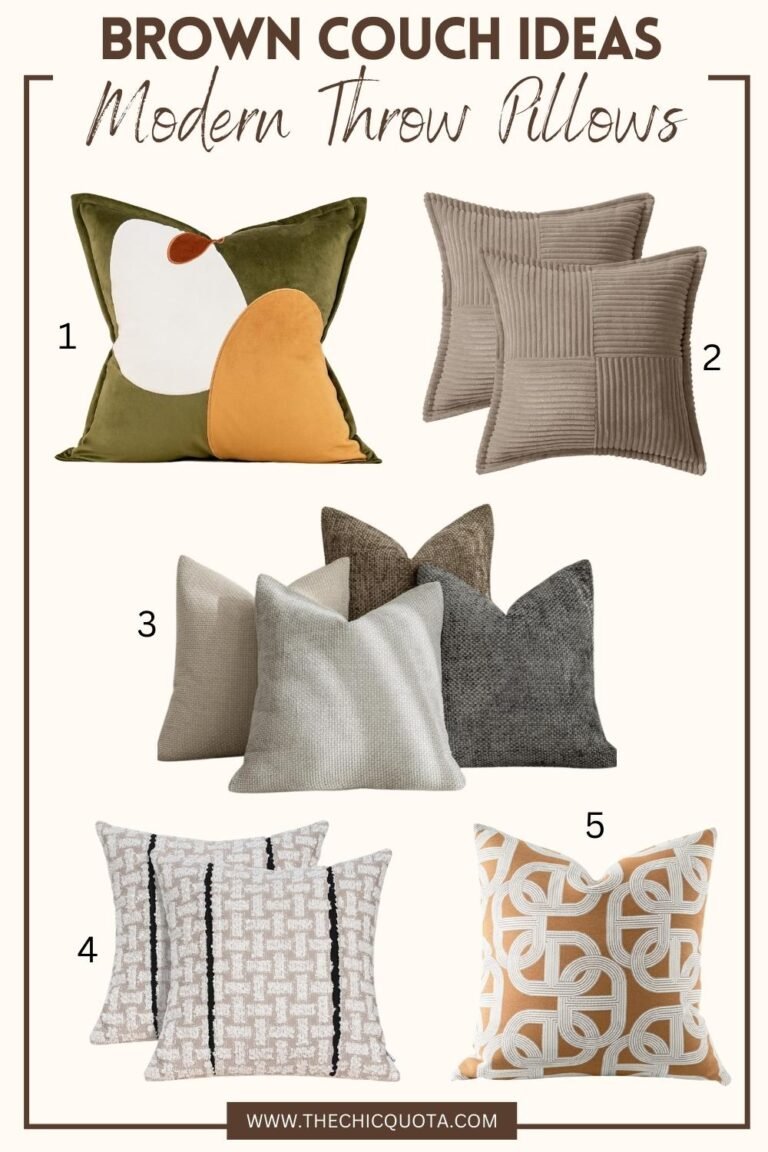 30 Beautiful Throw Pillow Ideas For Dark Brown Couch - The Chic Quota