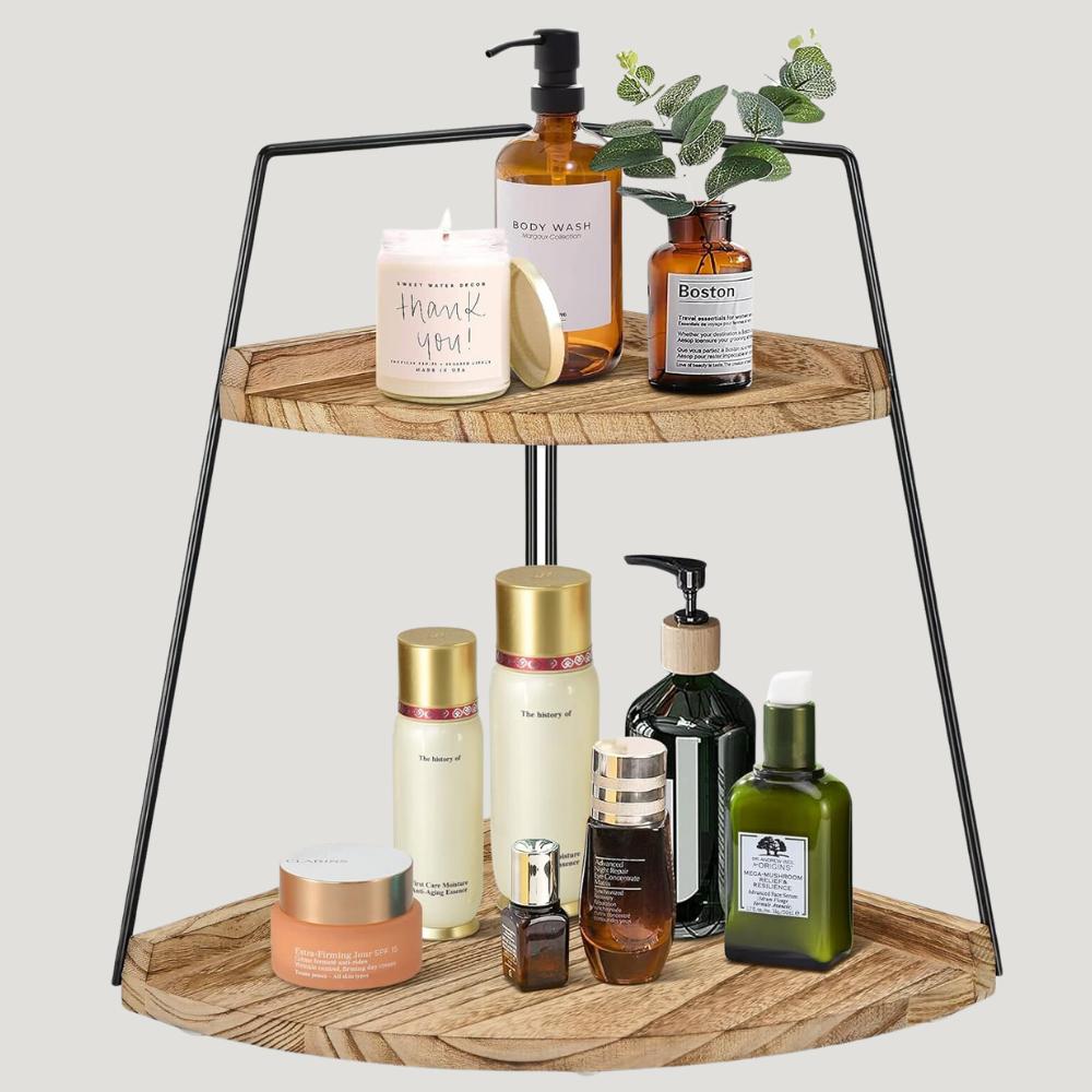 bathroom shelf decor